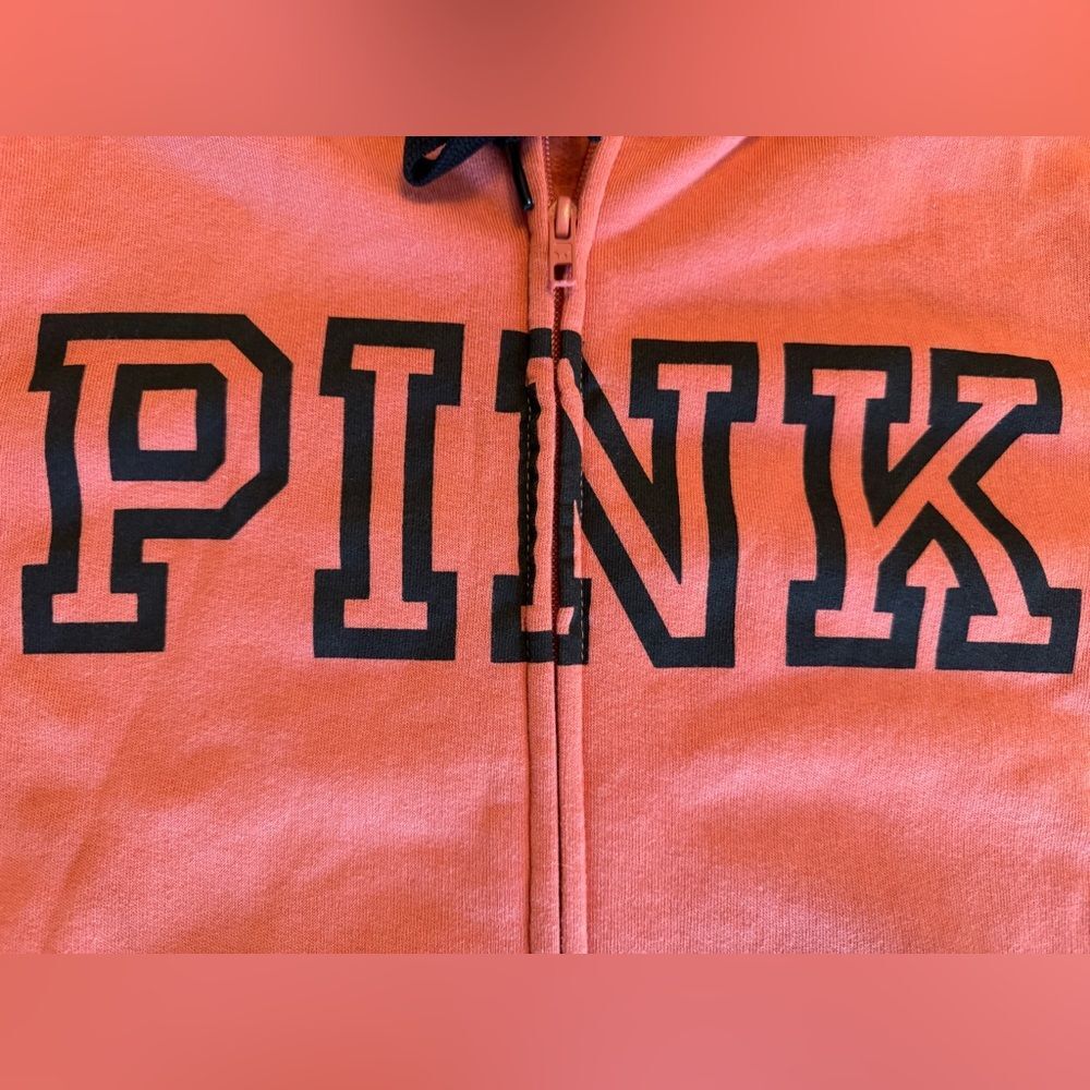 Victoria’s Secret PINK Everyday Lounge Full-Zip Hoodie - Dusty Coral Size Small - Picture 5 of 9